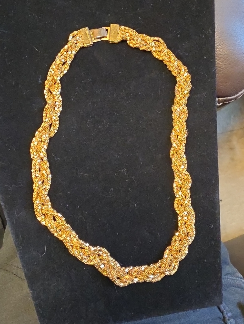 Gold Braided Rope Necklace - Women Jewelry